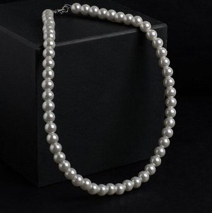 Sapphire Бусы жемчуг &quot;Невеста&quot; шар №8, цвет белый, L=40 см