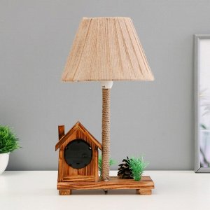 Настольная лампа с часами «Дом» Е14 15 Вт 19x18x35 см