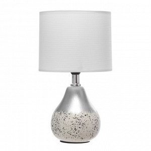 Настольная лампа "Лиана" Е14 40Вт бело-серебристый 15х15х28 см