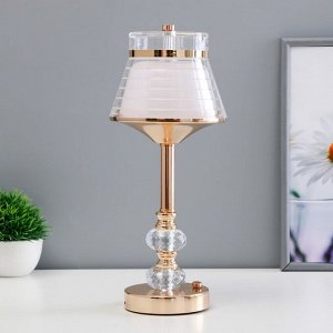 Настольная лампа сенсорная «Кадди» LED 3 Вт 3000-6000К USB АКБ диммер золото 14x14x36 см
