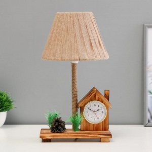 Настольная лампа с часами «Дом» Е14 15 Вт 19x18x35 см