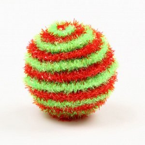 Шар-погремушка блестящий двухцветный, 5 см, зеленый/красный