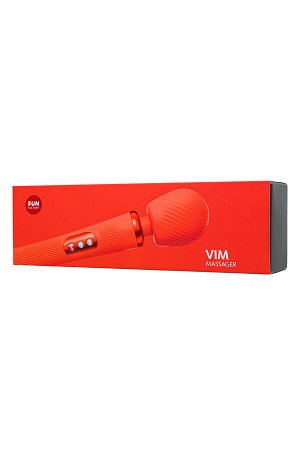 Вибромассажер Fun Factory VIM VIBRATING WAND, силикон, оранжевый, 31,3 см