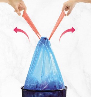 Мешки для мусора с завязками цветные (60 шт.)
