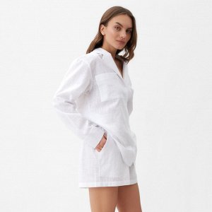 Пижама женская (рубашка и шорты) KAFTAN Linen, белый
