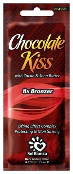 Крем для загара в солярии “Chocolate Kiss” с маслом какао, маслом Ши и бронзаторами, 15 мл