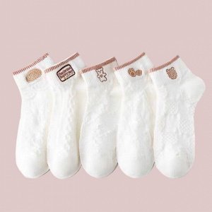 Носки женские укороченные с жаккардовым рисунком