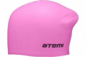 Взрослая силиконовая шапочка для плавания розовая Atemi LC-04