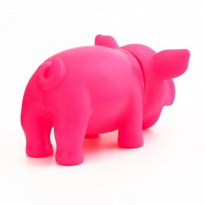 Игрушка хрюкающая "Веселая свинья" для собак, 15 см, розовая  7626832