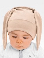 Чепчик (шапочка) детская AMAROBABY Nature essence bunny, бежевый