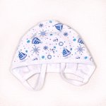 Чепчик с начесом кораблики