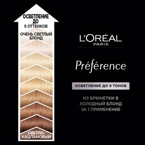 Loreal Paris Стойкая краска для волос &quot;Preference, Платина Ультраблонд&quot;, 9 тонов осветления