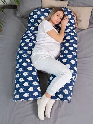 Подушка для беременных AmaroBaby U-образная 340х35 (БЕЛЫЕ МЕДВЕДИ)