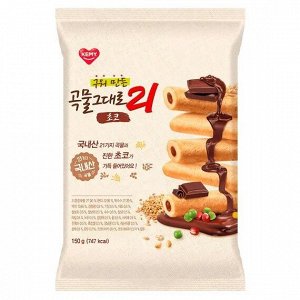 Трубочки Premium Baked Grain Crispy Roll "21 злак" Шоколад, 50г