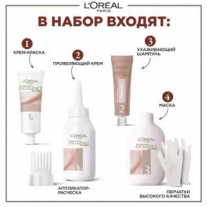 Краска для волос без аммиака Лореаль "Excellence Creme Универсальные Нюдовые Оттенки", оттенок 7U, универсальный русый EXPS