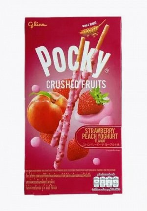 Палочки бисквитные Pocky Strawberry and Peach / Клубника и персик в йогурте, 38 гр Таиланд