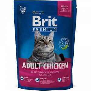 Brit Premium Adult Корм с курицей и печенью для взрослых кошек 400 гр