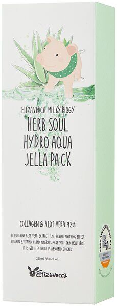 Маска для лица Увлажняющая с алоэ и коллагеном Elizavecca Milky Piggy Herb Soul Hydro Aqua Jella Pack 250г