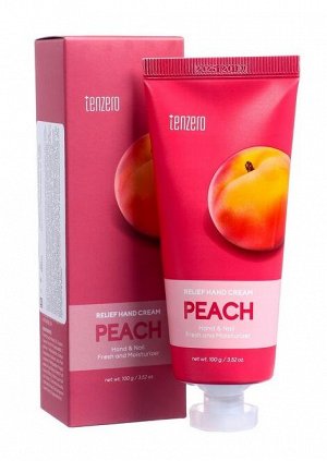 Крем для рук с экстрактом персика Tenzero Relief Hand Cream Peach 100мл