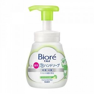 Мыло-пенка для рук KAO Biore U Foaming Hand Soap лёгкий цитрусовый аромат, бут 240мл, 1/12