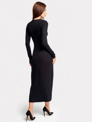 Платье женское макси из вискозы в черном цвете