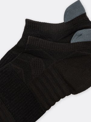 Короткие женские спортивные носки из пряжи meryl® skinlife черного цвета (1 упаковка по 5 пар)