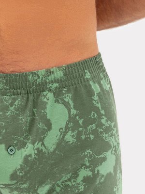 Трусы мужские шорты в зеленые с принтом разводы