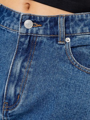 Шорты женские джинсовые мини в синем оттенке