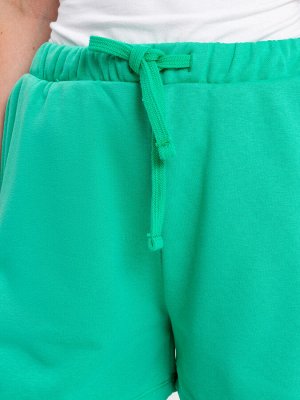Свободные шорты мини в зеленом цвете