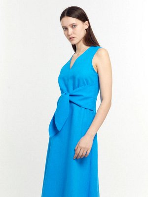 Mark Formelle Платье женское в лазурно-голубом цвете из хлопка и льна