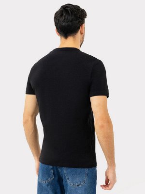 Полуприлегающая футболка черного цвета с текстовым принтом