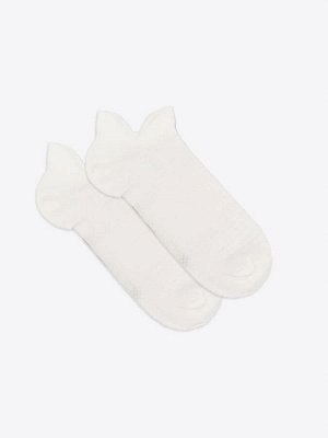 Спортивные короткие мужские носки из пряжи Coolmax® белого цвета (1 упаковка по 5 пар)
