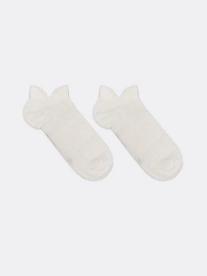 Спортивные короткие мужские носки из пряжи Coolmax® белого цвета (1 упаковка по 5 пар)