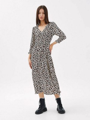Платье женское c леопардовым принтом