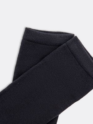 Носки женские короткие серые с плюшевым следом (1 упаковка по 5 пар)
