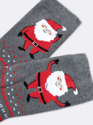Теплые носки унисекс с новогодним дизайном (1 упаковка по 5 пар)