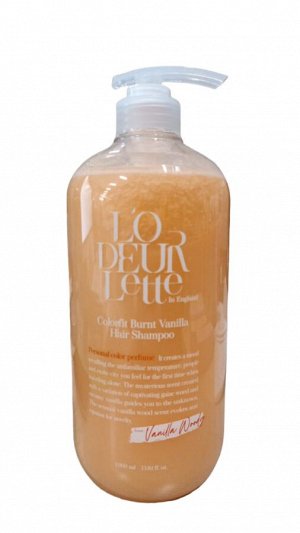 L'odeurlette Шампунь парфюмированный для волос жженая ваниль Hair Shampoo In England Color Fit Burnt Vanilla, 1000 мл