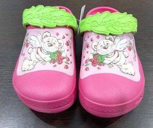 Обувь детская пляжная сабо для девочки цвет Фуксия