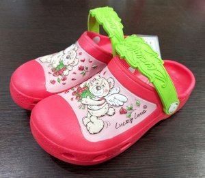 Обувь детская пляжная сабо для девочки цвет Красный