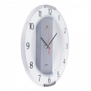 Часы настенные, интерьерные, d-34 см, корпус прозрачный
