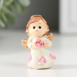 Фигурка полистоун «Ангел с цветочком», 2x2.5x4 см, МИКС