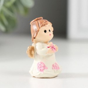 Фигурка полистоун «Ангел с цветочком», 2x2.5x4 см, МИКС