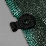 Затеняющая сетка  5 х 4 м, плотность 80 г/м?, зелёная, в наборе 19 клипс