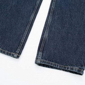 Женские прямые джинсы, темно-синий