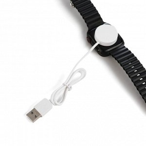 СИМА-ЛЕНД Смарт-часы, 180 мАч, IPS, 240x282, Android 5.0+, iOS 10+, ремешок силикон, черные