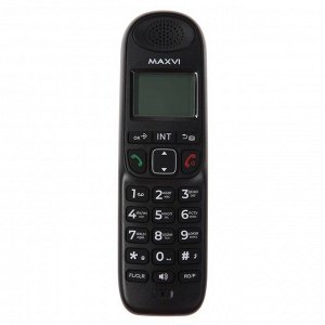 Радиотелефон DECT Maxvi AM-01, Caller ID, интерком, спикерофон, АОН, конференц-связь, черный