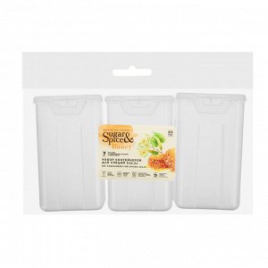 Набор контейнеров для специй Sugar&Spice Honey 3шт х 0,2л, пластик