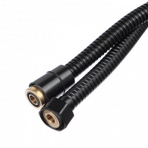 RAIN Шланг для душа, 150см, 1/2"(Имп)-1/2"(Имп), сталь, латунь, EPDM, антитвист, черный