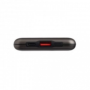 BY Аккумулятор мобильный, 10000мАч, USB/Type-C, Быстрая зарядка QC4.0+PD, 5А, корпус метал, серый