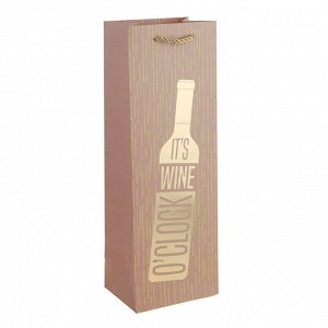 Пакет подарочный для бутылки, высококачественная бумага, с фольгированным слоем, 4 дизайна, Бутылки